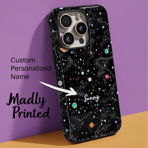 Galaxy Planets & Stars Phone Case | Cosmic Aesthetic Cover for iPhone 16 15 14 13, Samsung S25 S24Fe S23Ultra A56 A15, Pixel 7 8 9