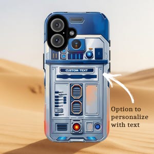 r2d2 Droid Inspired Magsafe Phone Case | Personalized for iPhone 17, Samsung Galaxy, Google Pixel 9 & More Unique Star gift for wars fans