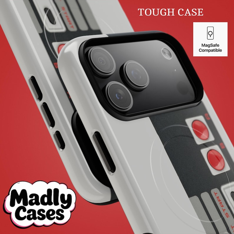 Retro gaming phone case with classic controller design