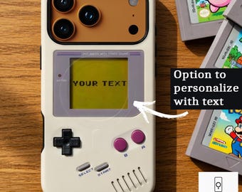Personalized Retro Gaming iPhone Case – Handheld Console, MagSafe Phone Cover for iPhone 17, Pixel & Samsung. Vintage game 80s 90s Boy Style