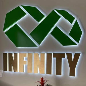 Letrero comercial personalizado, letrero con letras retroiluminadas, letrero con logotipo metálico, letrero para salón, letrero de tienda personalizado, letrero comercial, letrero con halo iluminado fabricado