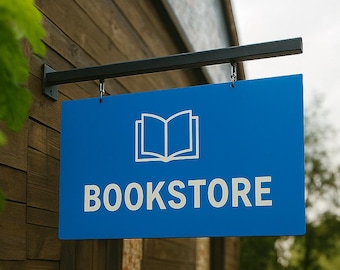 Custom Blade Sign, Double-Sided Hanging Storefront Sign, Outdoor Business Wall Sign, Cafe Shop Metal Sign, Sidewalk Flag Sign
