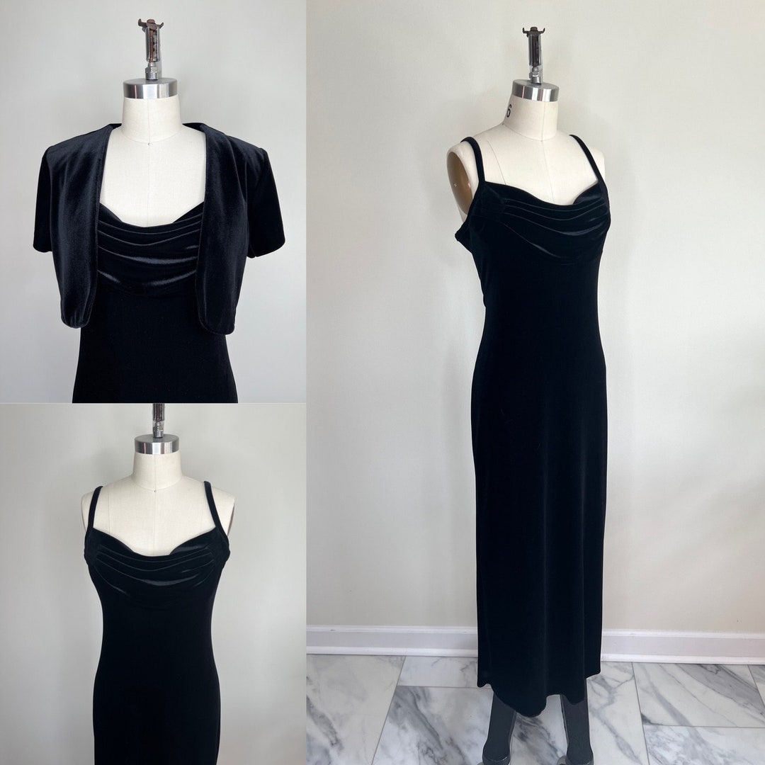 USA Designer 1990s velvet gown
