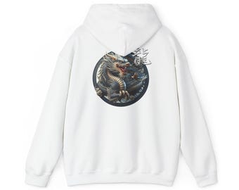 Dragon Art Unisex Hoodie: Cotton-Poly Blend, Cozy Casual Wear