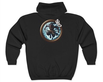 Anime Design Zip-Up Hoodie: Unisex Streetwear Sweatshirt