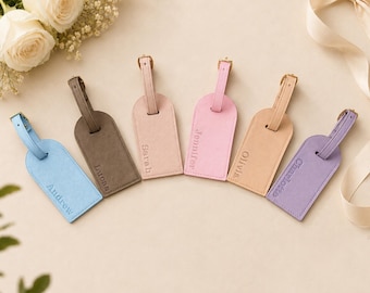 Personalized Luggage Tag, Custom Birthday Party Favor for Guests, Name Travel Bag Tag