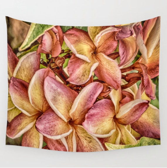 Tapestry Hawaii Rainbow Plumeria Wall Hanging Nature Etsy