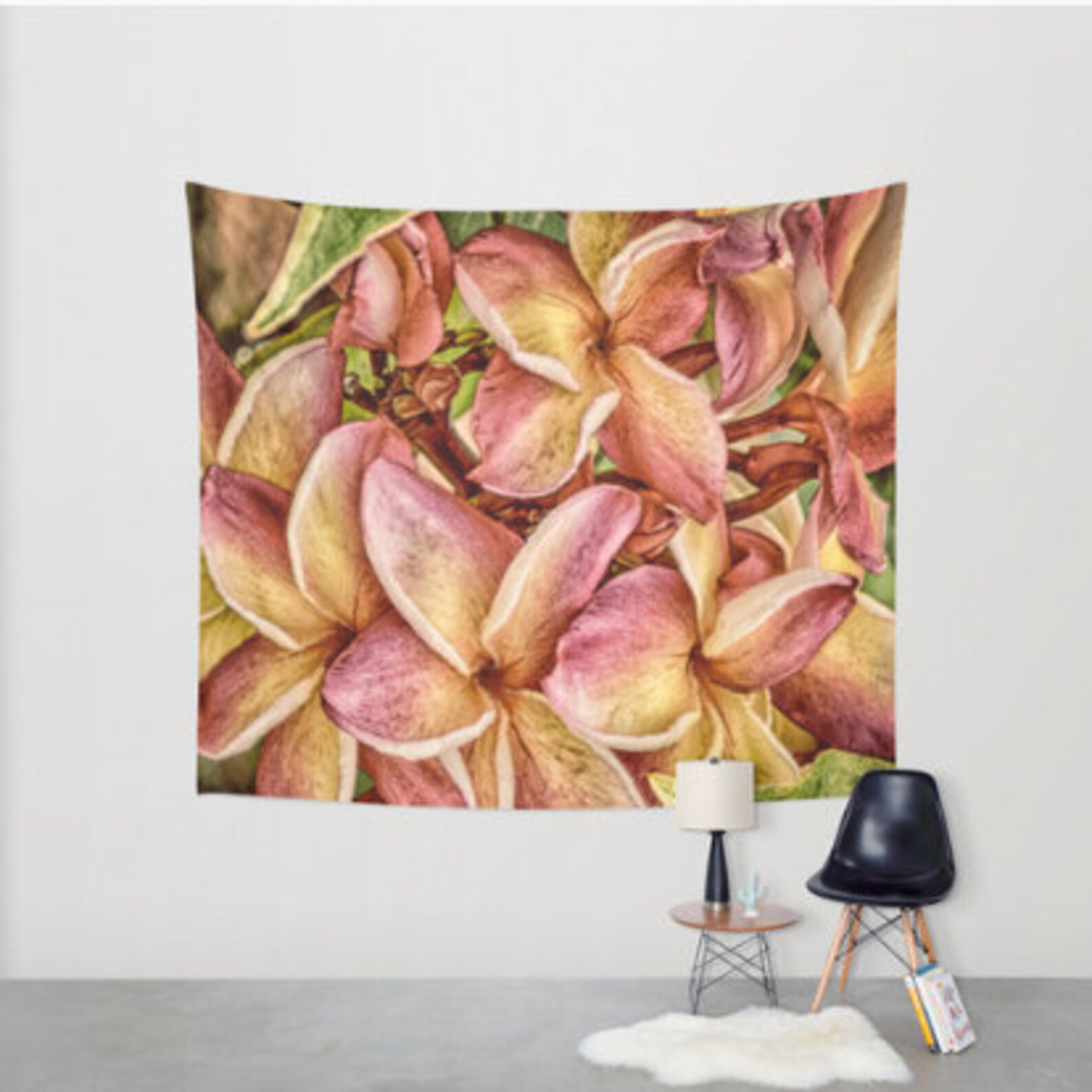 Tapestry Hawaii Rainbow Plumeria Wall Hanging Nature Etsy