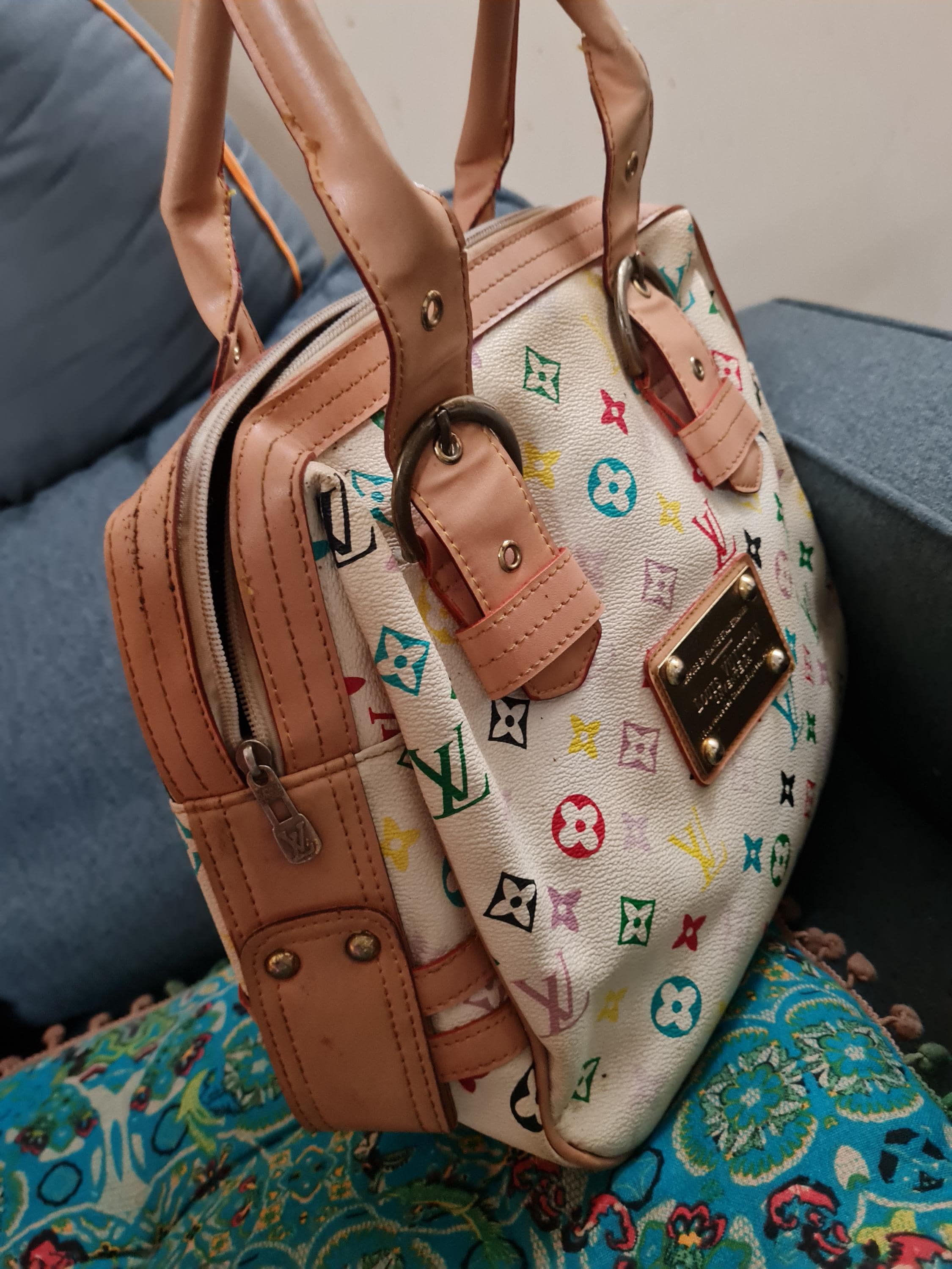 Authentic Louis Vuitton Inventeur/ White Rainbow Monogram Louis