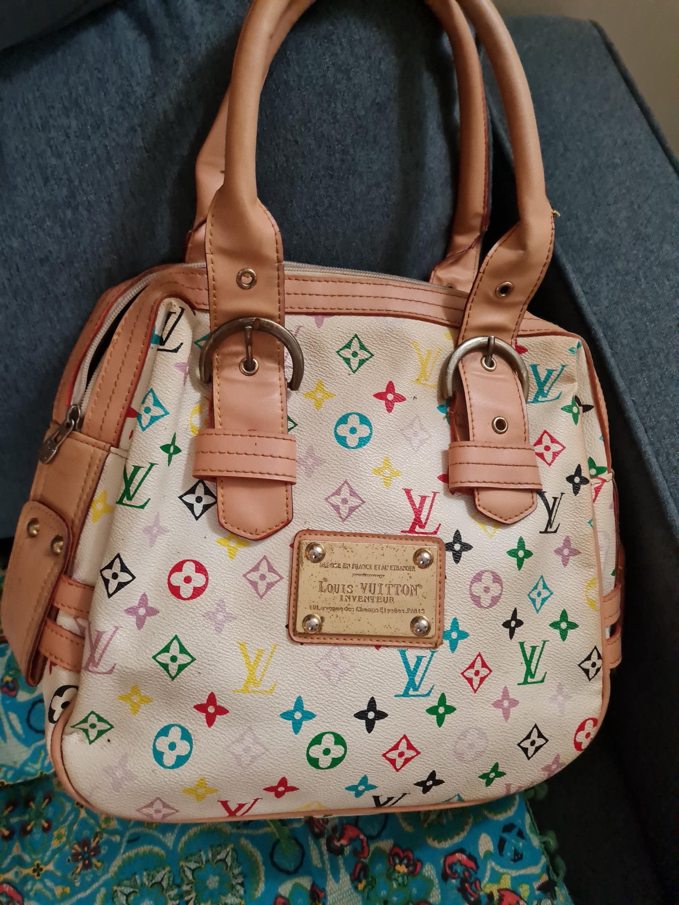 Whiteboo!! ⭐︎Louis Vuitton モノグラム Authentic Louis Vuitton Inventeur/ White Rainbow Monogram Louis