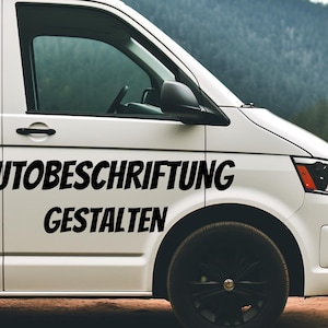 Personalized car sticker with your desired text – vinyl lettering sticker for cars, motorcycles, camper vans – many colors & sizes
