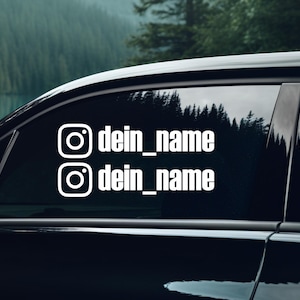 Instagram sticker name design yourself for advertising - Instagram sticker with desired name, car sticker social text car sticker insta user