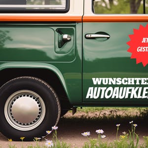 Personalized car stickers with your desired text | Car stickers for advertising & windows | Design your own individual lettering