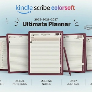 Kindle Scribe Colorsoft Planner 2026 | Meeting Notes, Journal (PDF)