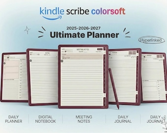 Kindle Scribe Colorsoft Planner 2026 | Meeting Notes, Journal (PDF)