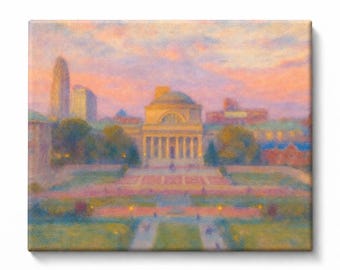 Columbia University Low Library Canvas Print, Oversized Wall Art