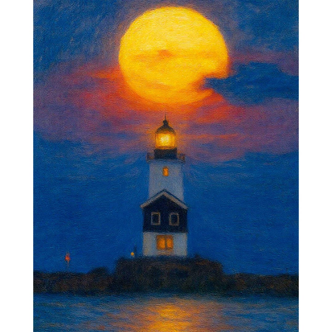 Paard Van Marken Lighthouse Canvas Print, Netherlands Coastal Wall Art ...