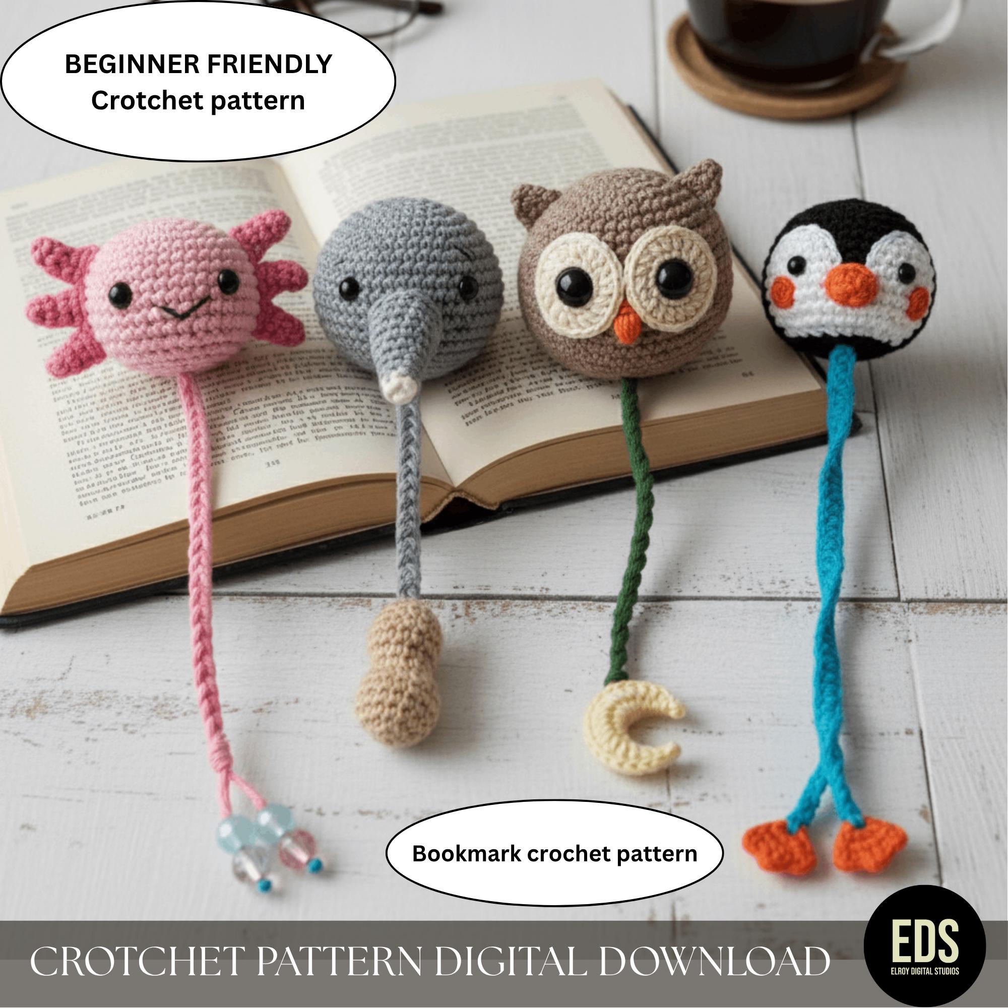 39 Crochet Penguin Patterns, Amigurumi, Blankets, and Keychains 11 Cute Animal Crochet Bookmark Pattern Set Penguin Owl