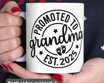 Taza personalizada "Ascenso a la abuela", regalo para anunciar el embarazo, regalo para la abuela primeriza, regalo para la abuela primeriza