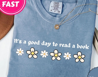 Komfortfarben Leselehrer-Shirt: Guten Tag zum Lesen