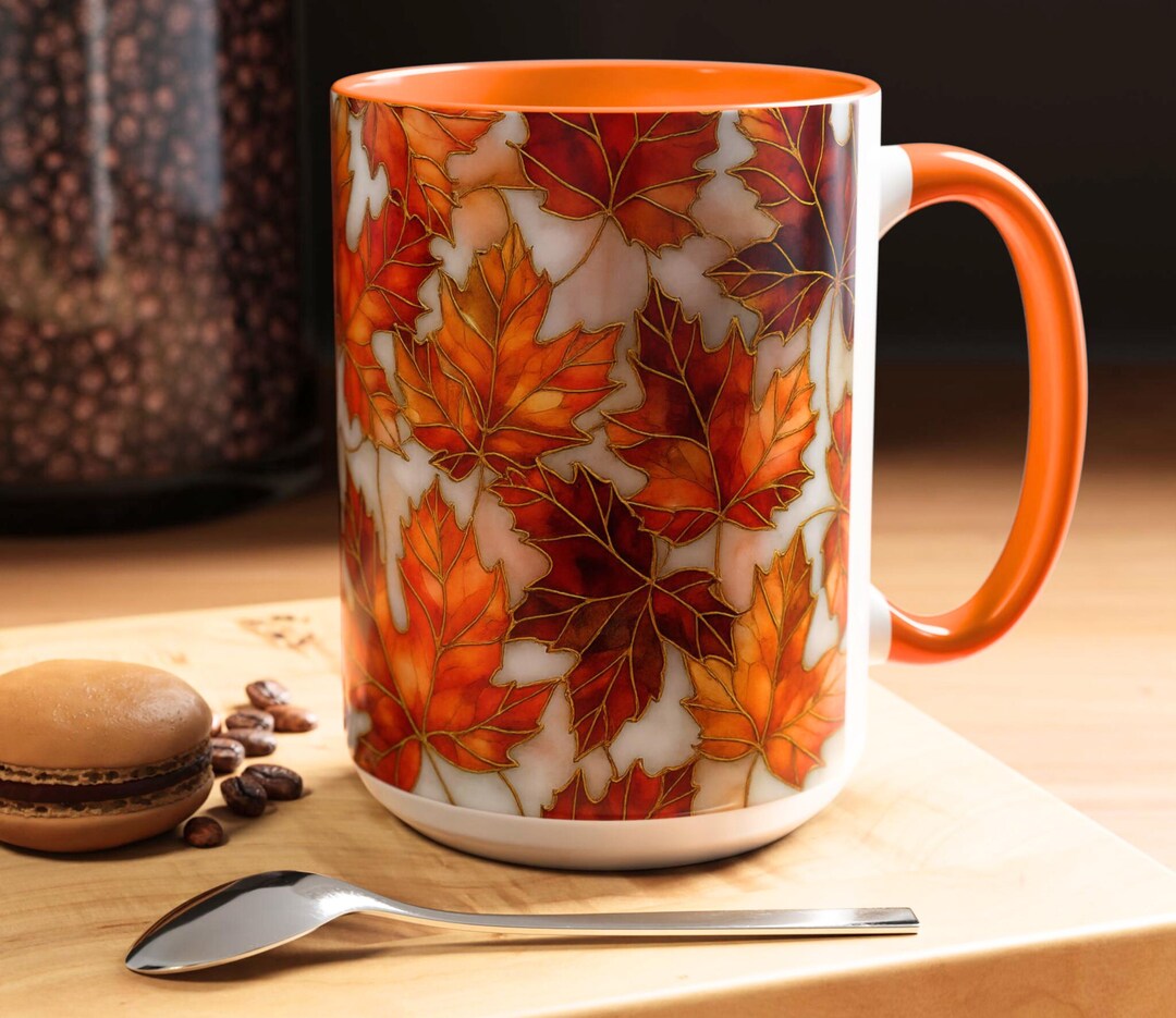 Autumn Maple Leaf Mug Autumn Leaves Coffee Mug Cozy Fall Vibes 
