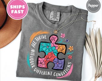 Comfort Colors®-shirt voor speciaal onderwijs, shirt neurodiversiteit voor BCBA-cadeau, cadeaus geestelijke gezondheid voor leraren