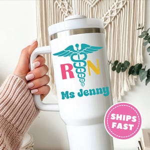 Custom Nurse Tumbler 40oz: Personalized Stainless Steel Gift