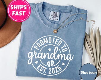 Comfort Colors®-tröja för mormor, graviditetsmeddelande-present till mormor, present till mormor för första gången, könsavslöjande-tröja