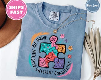 Comfort Colors®-shirt voor speciaal onderwijs, shirt neurodiversiteit voor BCBA-cadeau, cadeaus geestelijke gezondheid voor leraren