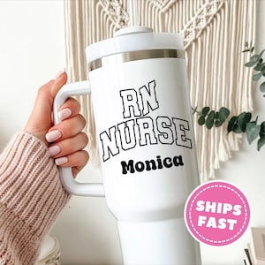 Custom Nurse Tumbler 40oz: Personalized Stainless Steel Gift
