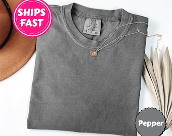 Camiseta em branco Comfort Colors®, camiseta de algodão macio premium, camiseta em branco unissex, camiseta em branco tingida com pigmento de qualidade, camiseta para artesanato