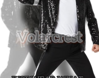 Michael Jackson’s Black Sequin Stage Jacket – Iconic Performance Outfit
