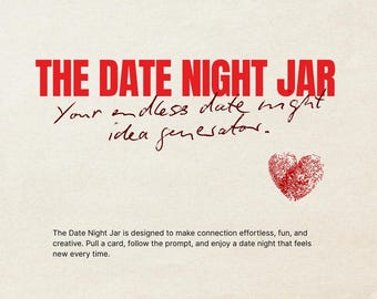 Date Night Jar Printable | At Home Couples Date Ideas | 60 Fun Relationship Game Cards