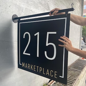 Custom Rectangular Blade Sign | Double Sided Store Sign | Wall Mounted Business Sign | Outdoor Hanging Sign |Storefront Blade Sign