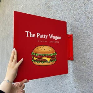 Custom Blade Sign, Metal Logo Blade Sign, Business Logo Sign, Hanging Sign, Advertising Sign, Rectangular Blade Sign, Shop Sign, Cafe Sign