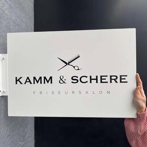 Personalized Salon Sign,Hanging Blade Sign,Wall Mounted Sign, Custom Cafe Sign,Outdoor Hanging Sign, Business Blade Sign,