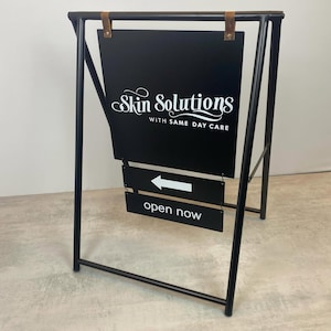 Custom A-Frame Sign,Sidewalk Sign,Custom Sandwich  Sign,Outdoor Hanging Sign, 2D Business Sign, Custom Metal Sign, Custom Cafe Sign