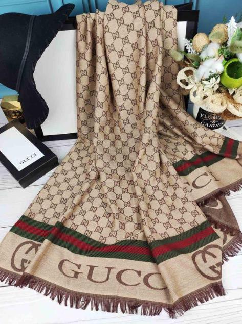 Gucci Scarf Beige Gucci Sjaal Beige Pastel GG Jacquard Shawl GUCCI® NL