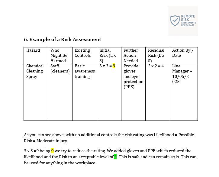 UK Business Risk Assessment Template: DIY Safety Guide (printable PDF ...