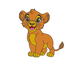 Embroidery Design Simba Cute Inspired - Instant Download