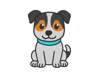 Embroidery Design Dog Breeds - Pinscher Black White and Tan - 3 sizes