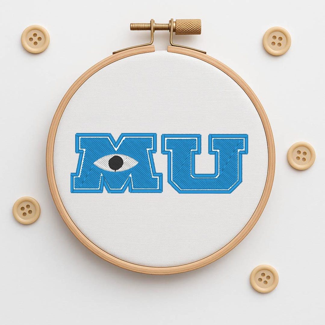 Embroidery Design 2 Letters Monster Inspired - Together and Separated ...