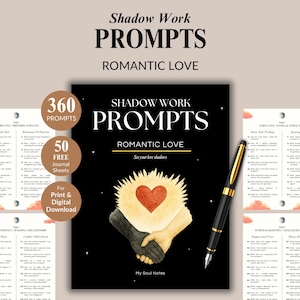 Romantic Love Shadow Work Prompts Digital Healing Journal Relationship Therapy Workbook Self Discovery Emotional Healing Goodnotes iPad PDF