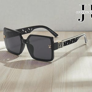 Luxury Oversized Square Sunglasses Women Men, Trendy Designer Style Fashion Shades Unisex Eyewear
