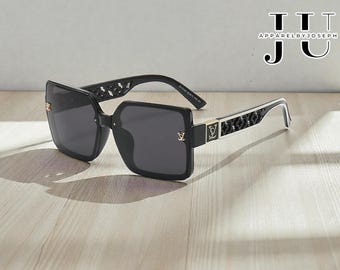 Luksusowe, duże, kwadratowe okulary przeciwsłoneczne damskie i męskie, modne okulary przeciwsłoneczne w stylu designerskim, unisex