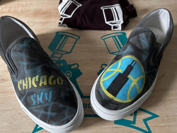 Hand-Painted WNBA Sneakers: Custom Basketball Fan Shoes