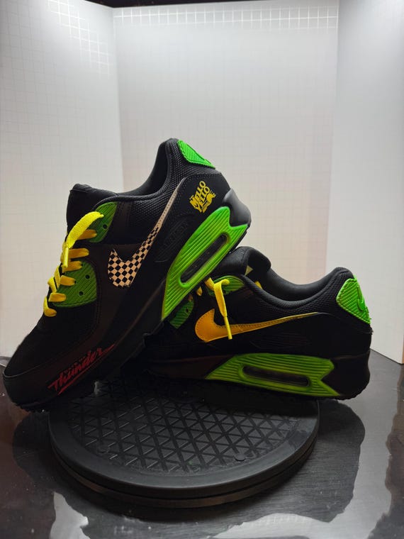 Nike Air Max 90 – Hand-Painted Racing-Inspired Sneakers