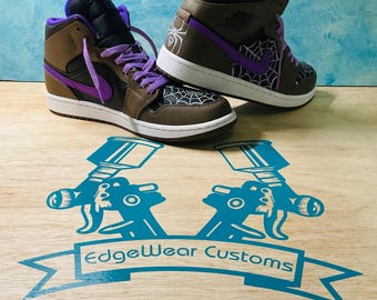 Zapatillas de telaraña personalizadas y pintadas a mano