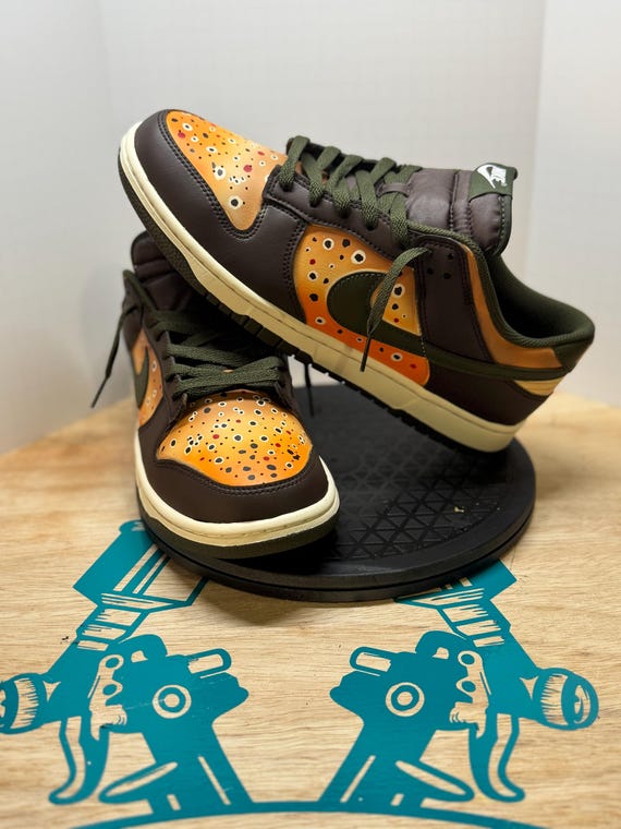 Custom Trout Pattern – Hand Painted Fishing Inspired Shoes