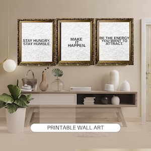 Motivational Quote Prints Set: Modern Typography Art (Digital Download)